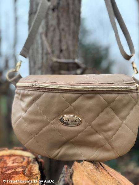 Kunstleder Debbie in Steppoptik Hellbraun von Swafing